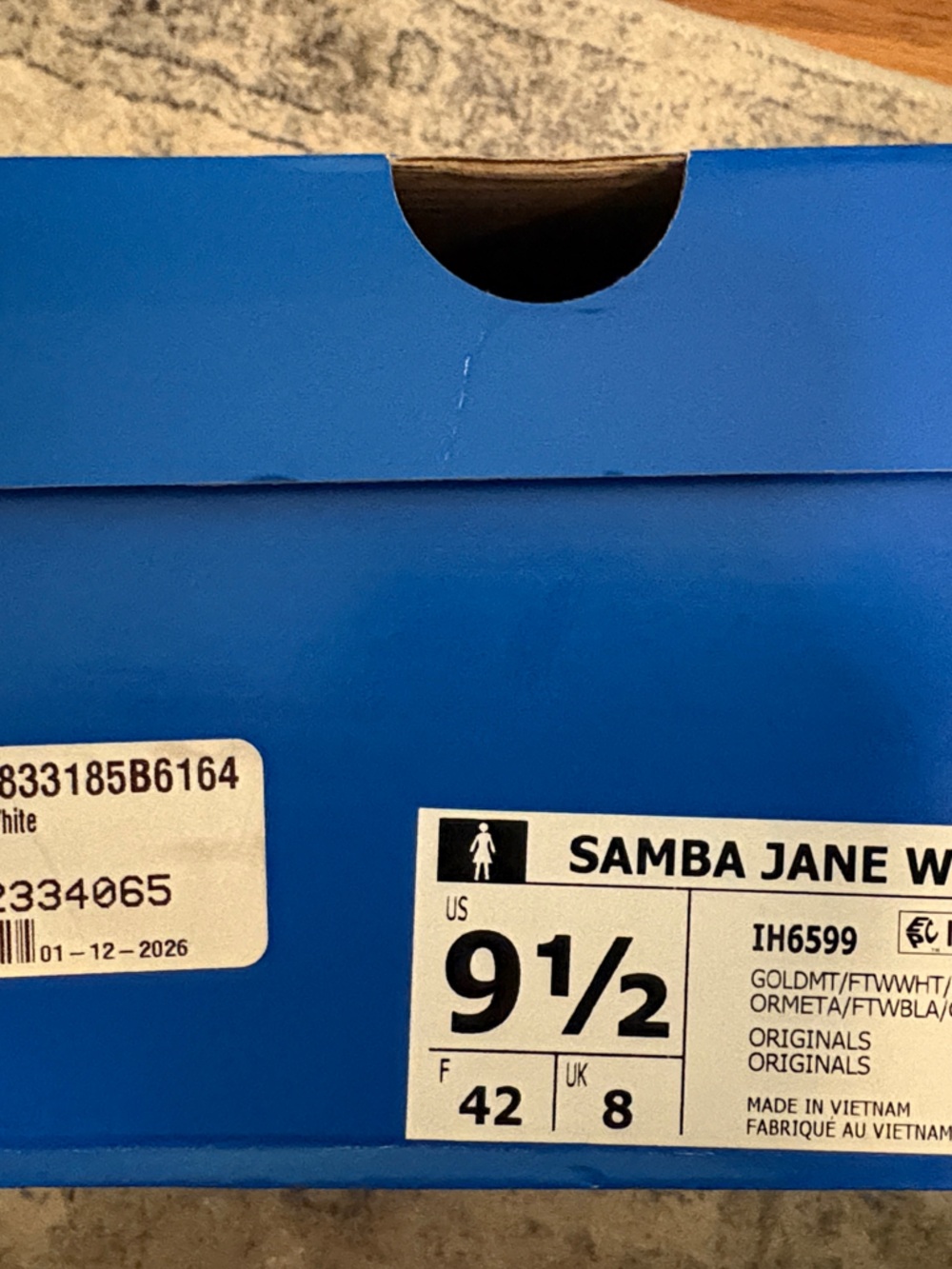 adidas Gold Mary Jane Sneaker with Strap - Picture 6 of 6